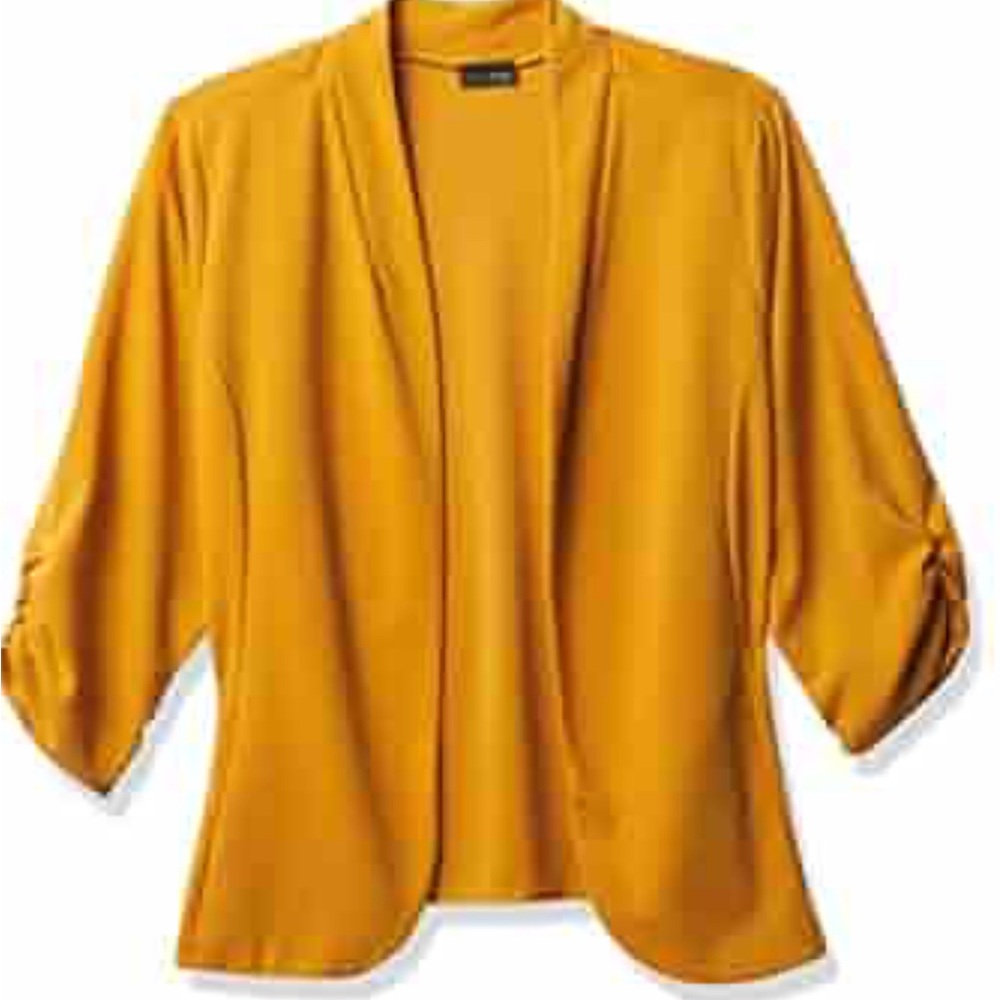 Zenobia Open Front Mustard Color Blazer